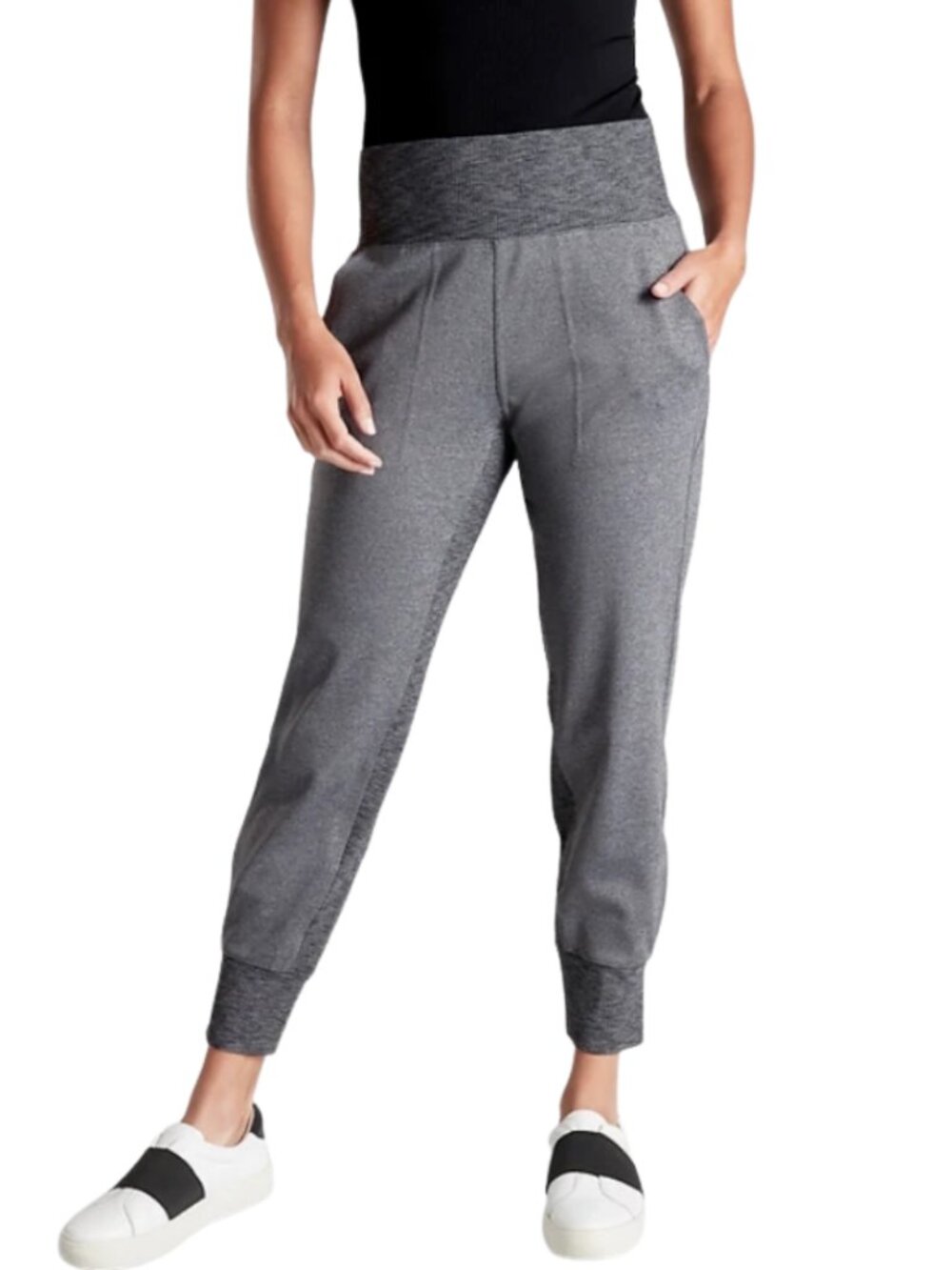 Athleta Venice High Rise Jogger Women's Medium Heathered Gray Activewear NWOT